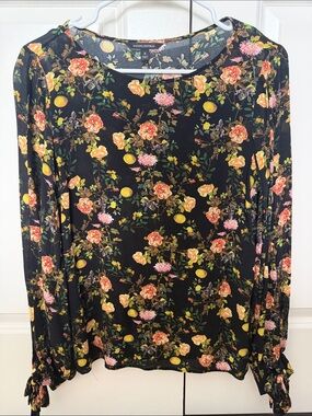 Banana Republic Black Floral Top